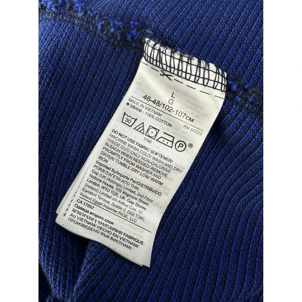 Banana Republic BR+ Luxury Touch Performance Polo Golf Shirt Large Blue Stripe